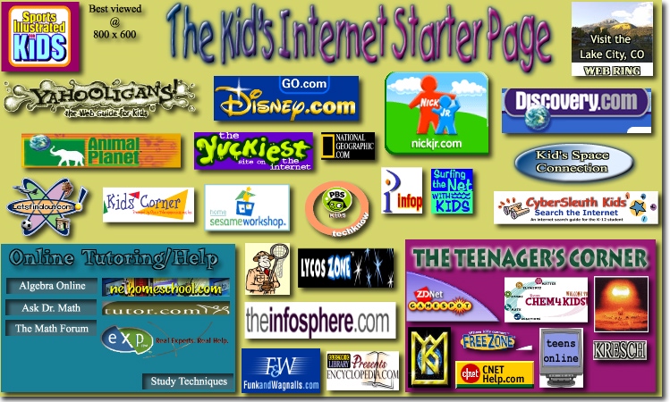 Loading the image map for The Kid's Internet Starter Page - Please wait........
